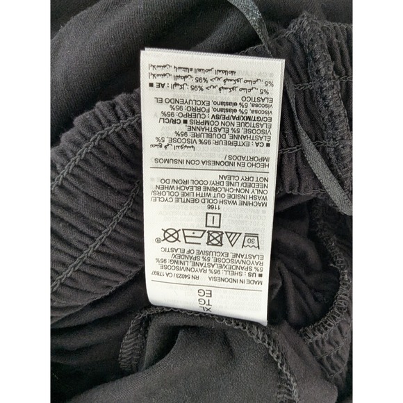 Old Navy Women's Black Smocked V Neck Wide Leg Jumpsuit Pants XL Pockets New - Picture 5 of 9